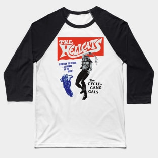 The Hellcats Retro Cult Classic Outlaw Biker Design Baseball T-Shirt